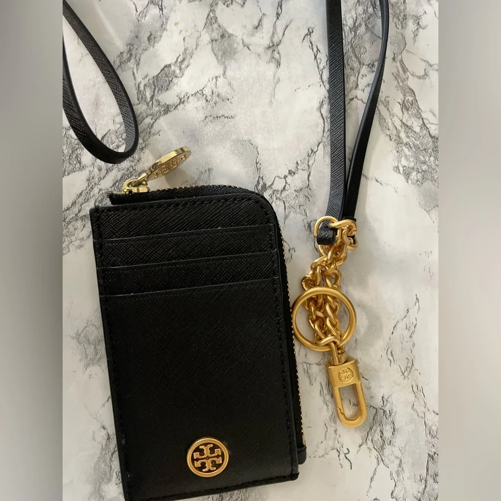 Tory Burch Card Holder / Comes with a belt / Excellent condition/ Gold Hardware - Picture 1 of 5